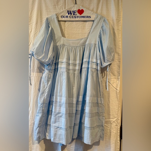 J.Crew Light Blue Cotton Dress - Picture 2 of 3